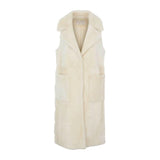 VEST LAMB FUR PEARL LONG