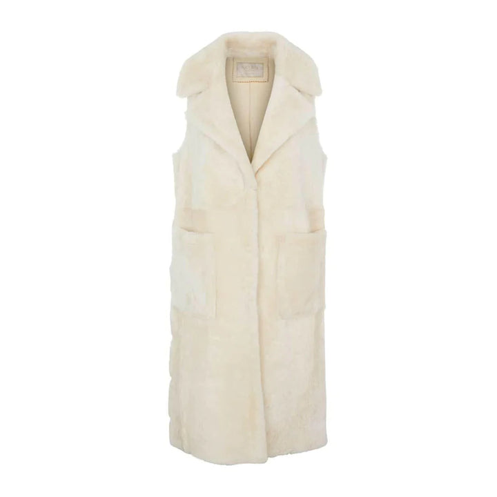 VEST LAMB FUR PEARL LONG