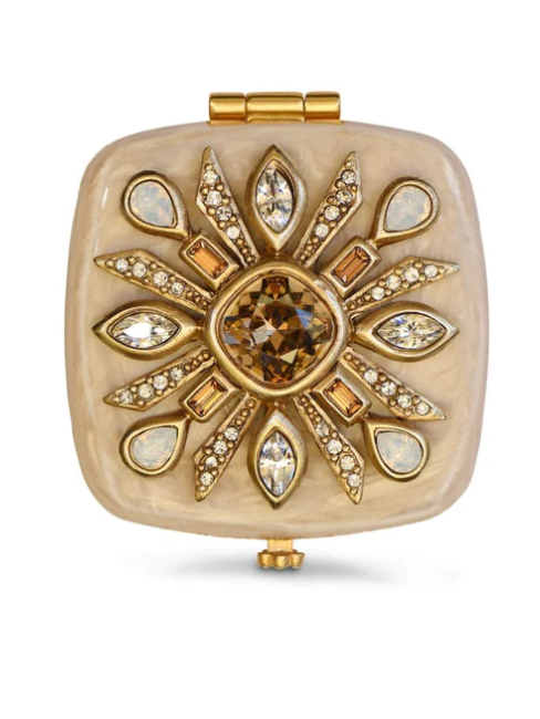 JAY STRONGWATER COMPACT BEJEWELED GOLDEN