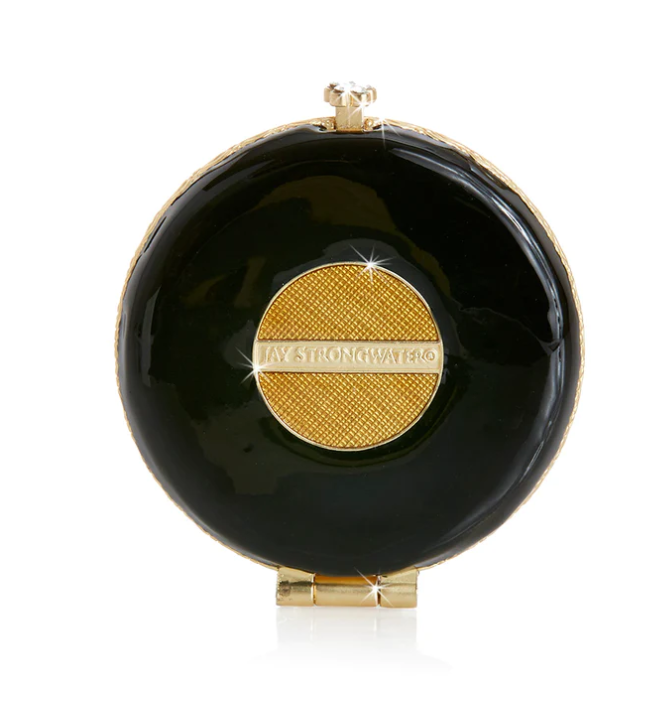 COMPACT GOLD/BLACK BEE JEWELED