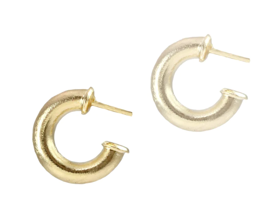 EARRINGS HOOP GOLD PLATED SMALL #69619