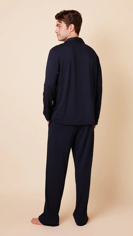 PAJAMA SET MEN'S CLASSIC PIMA KNIT BLACK (NRD)