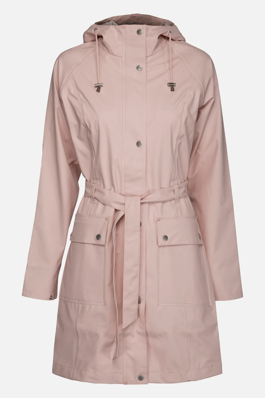 RAINCOAT WITH BELT ADOBE ROSE (NRD)