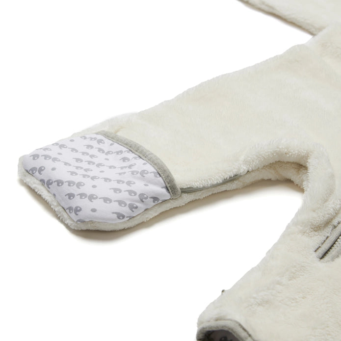 BUNTING FURRY BEAR IVORY 6-12 M #48952