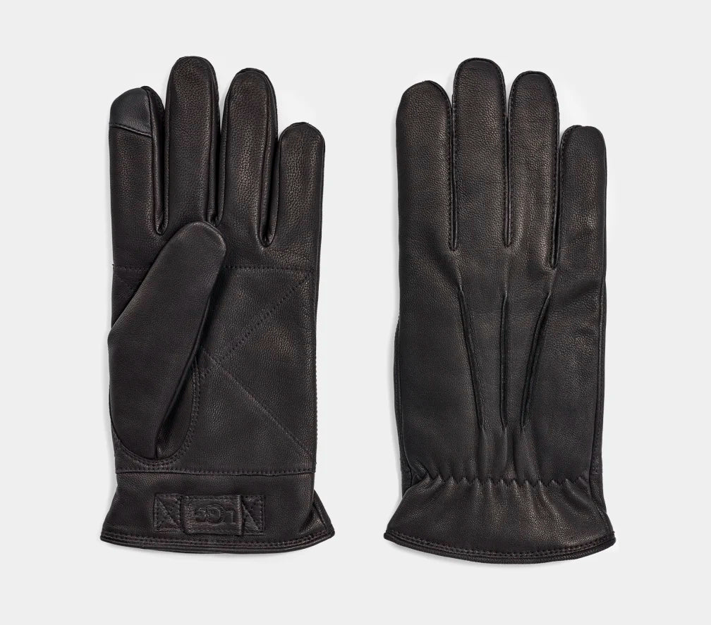 GLOVES MEN'S 3 POINT LEATHER BLACK #69687