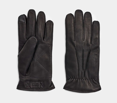 GLOVES MEN'S 3 POINT LEATHER BLACK (Available in 3 Sizes)