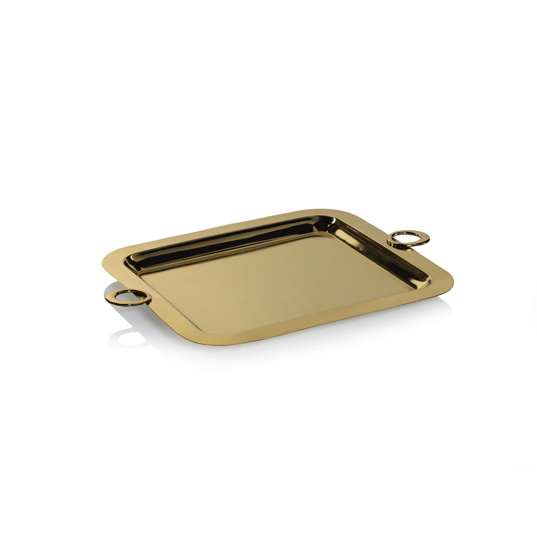 SERVING TRAY POLISHED BRASS GOLD