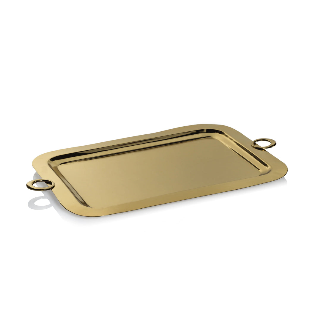 SERVING TRAY POLISHED BRASS GOLD