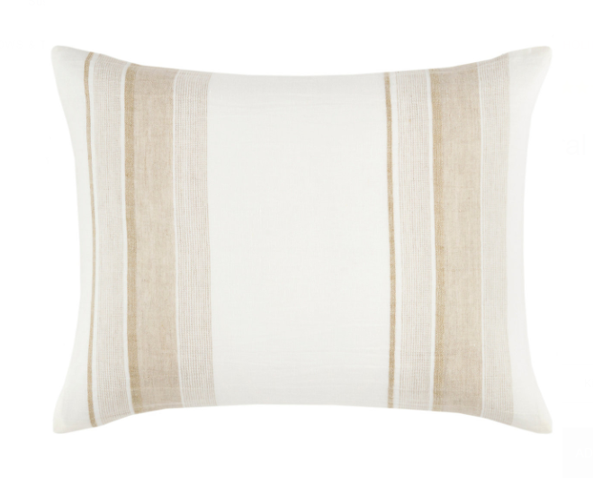 SHAM NAPA STRIPE LINEN NATURAL
