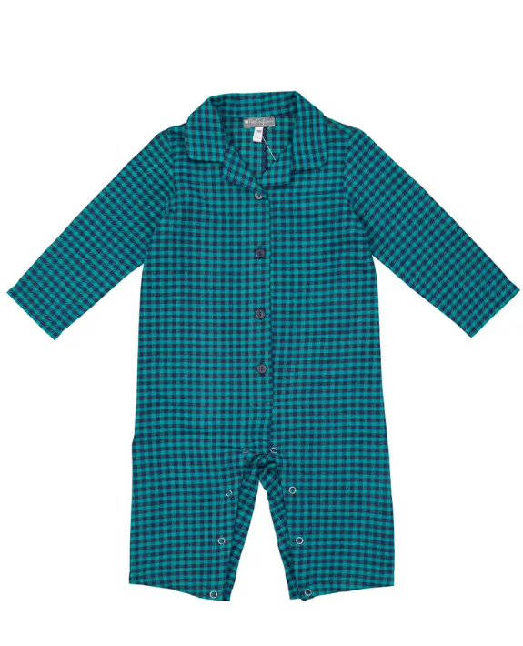 ROMPER GREEN FLANNEL