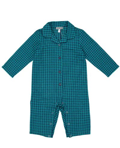 ROMPER GREEN FLANNEL (Available in 3 Sizes)