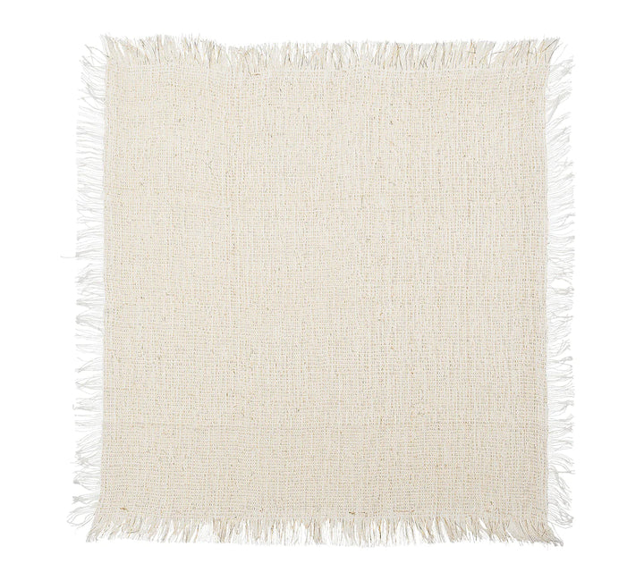 NAPKIN FRINGE WHITE/GOLD #69868