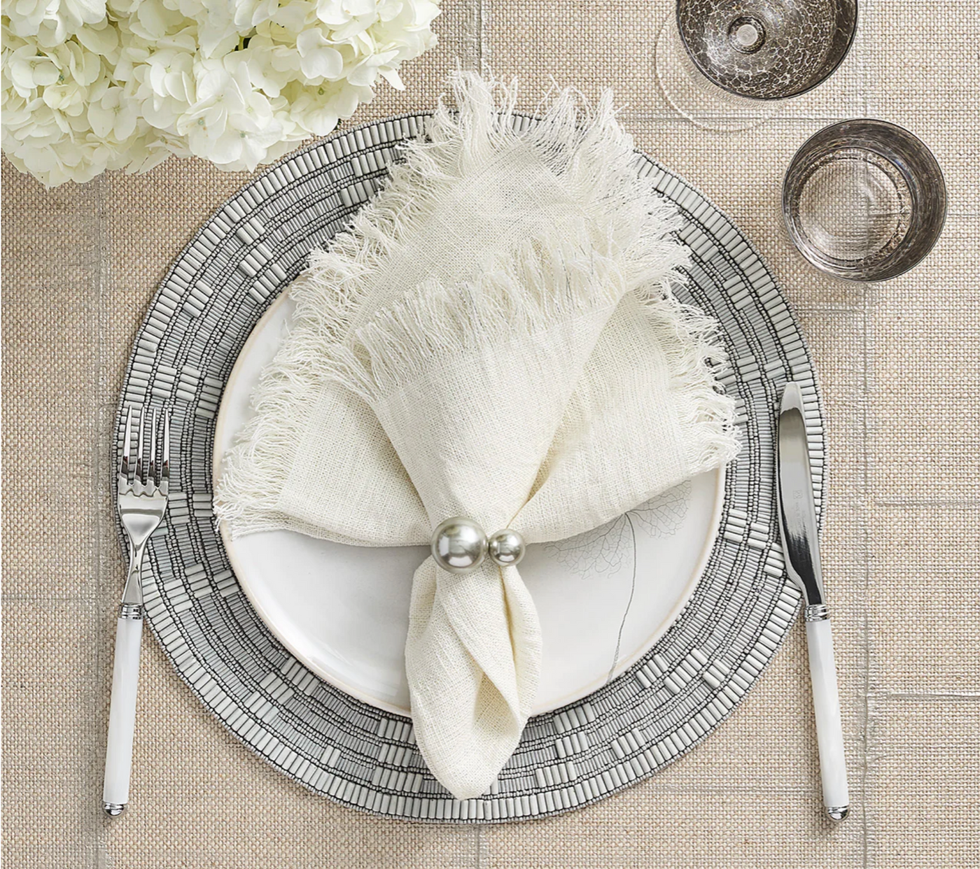 KIM SEYBERT NAPKIN FRINGE (Available in 2 Colors)