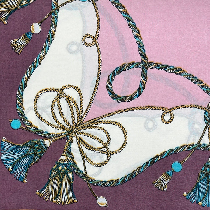 SCARF TASSELS BEIGE SMALL