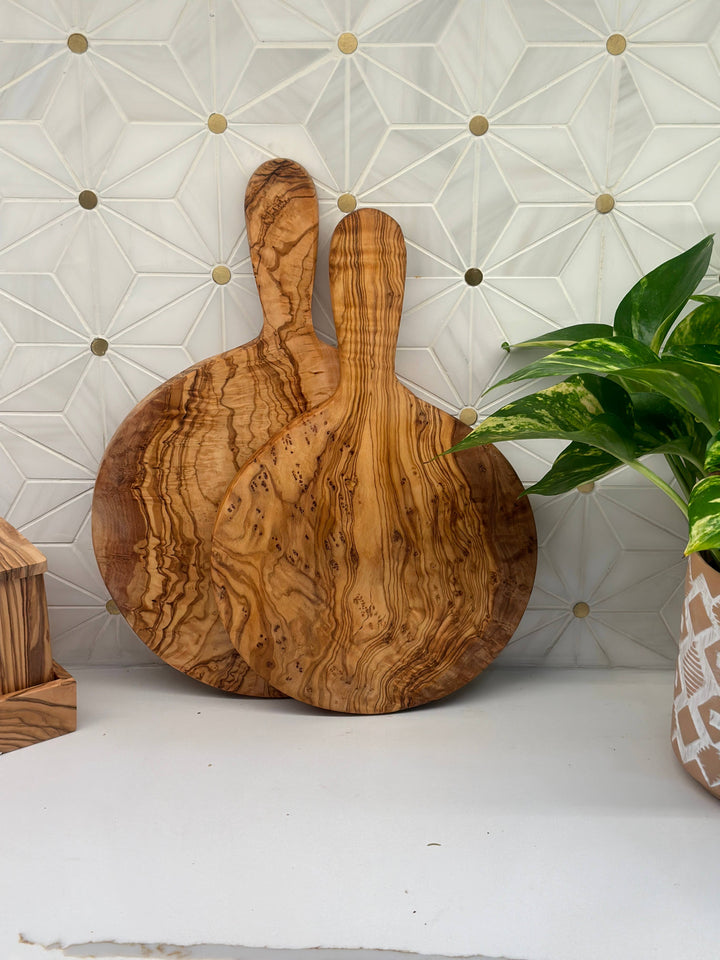 BOARD PADDLE OLIVE WOOD ROUND