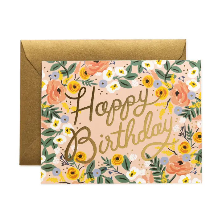 GREETING BIRTHDAY CARD "ROSE"