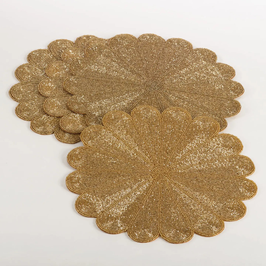 PLACEMAT FLOWER BEADED
