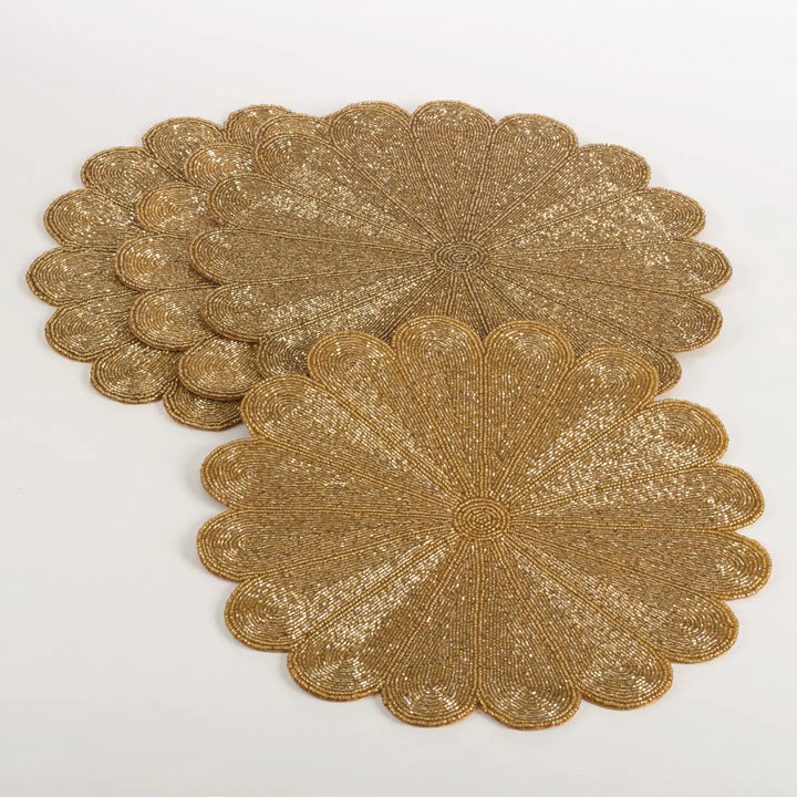 PLACEMAT FLOWER BEADED