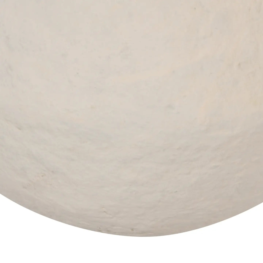VASE PAPER MACHE OFF-WHITE WITH HANDLE #70043