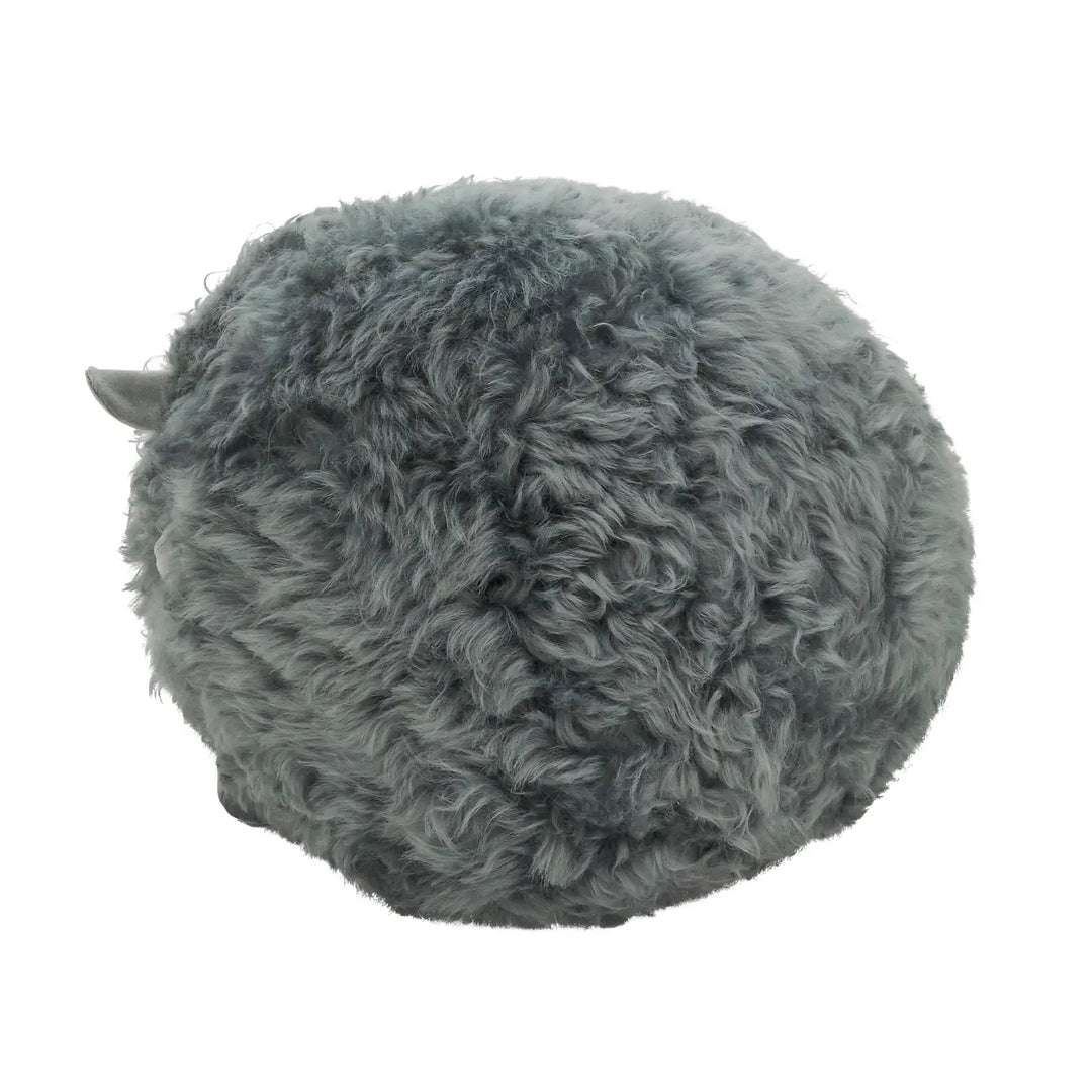 PILLOW FUR LAMB ROUND