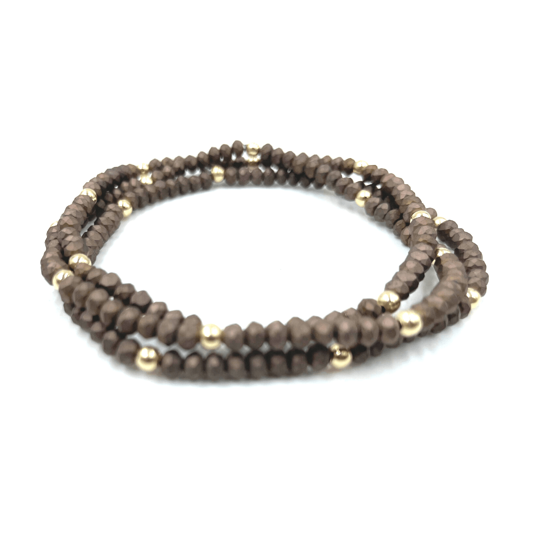 BRACELET CLASSIC MATTE BROWN GOLD