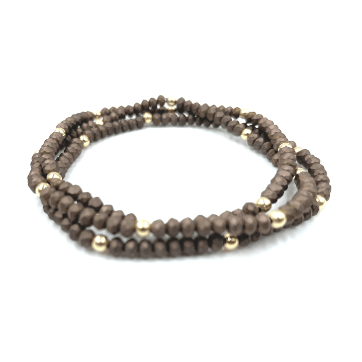 BRACELET CLASSIC MATTE BROWN GOLD