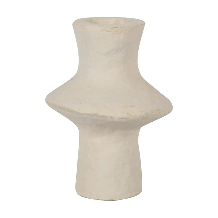 VASE PAPER MACHE OFF-WHITE SM #70049