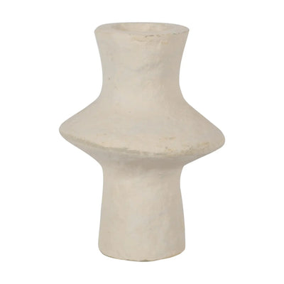 VASE PAPER MACHE OFF-WHITE SMALL #70049