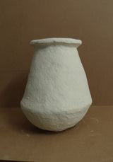 VASE PAPER MACHE OFF-WHITE MED