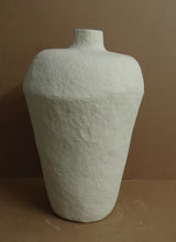 VASE PAPER MACHE OFF-WHITE