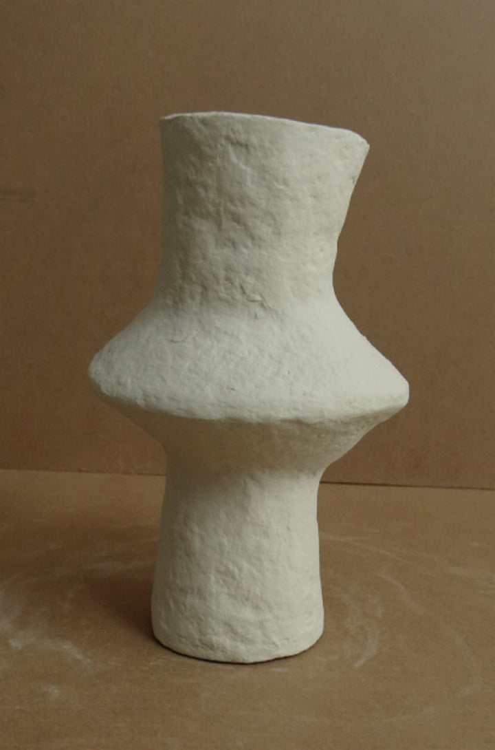 VASE PAPER MACHE OFF-WHITE SM #70049