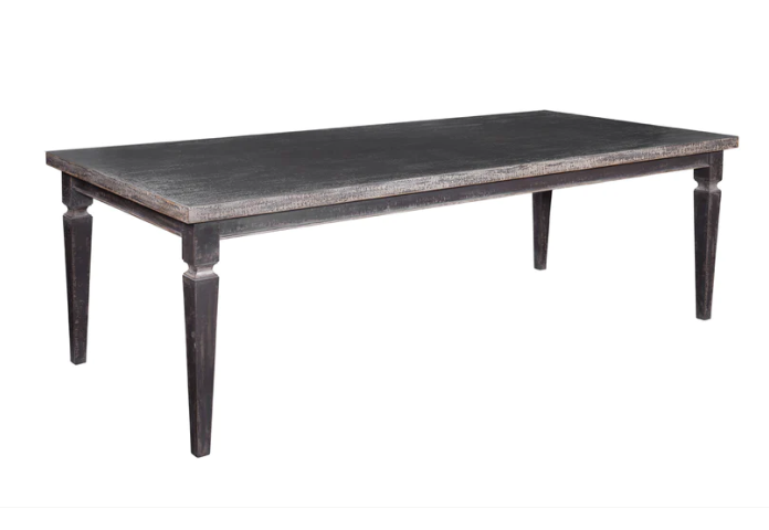 TABLE DINING BLACK WITH DARK BANDING