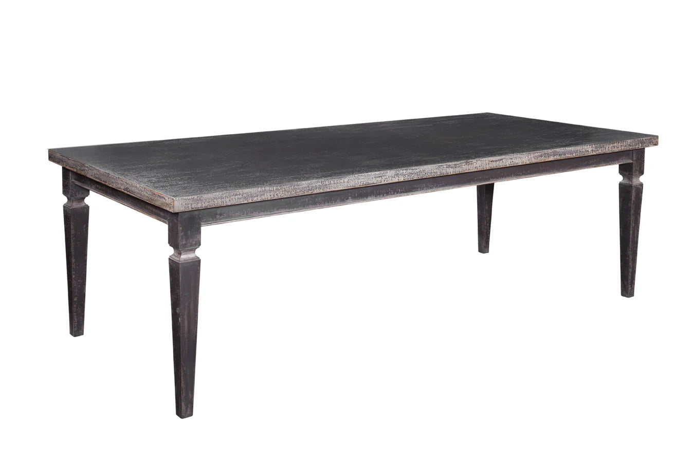 DINING TABLE BLACK WITH DARK BANDING #70053