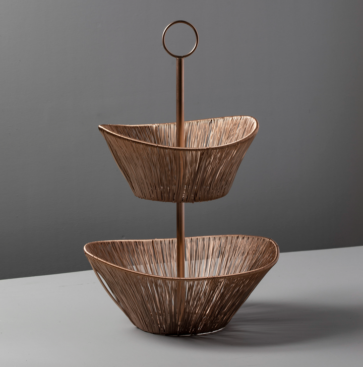BASKET 2-TIER WIRE