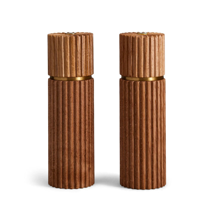 IONIC SALT+PEPPER MILL NATURAL OAK SET/2 #70145