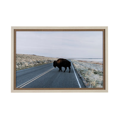 ART BISON ON THE ROAD