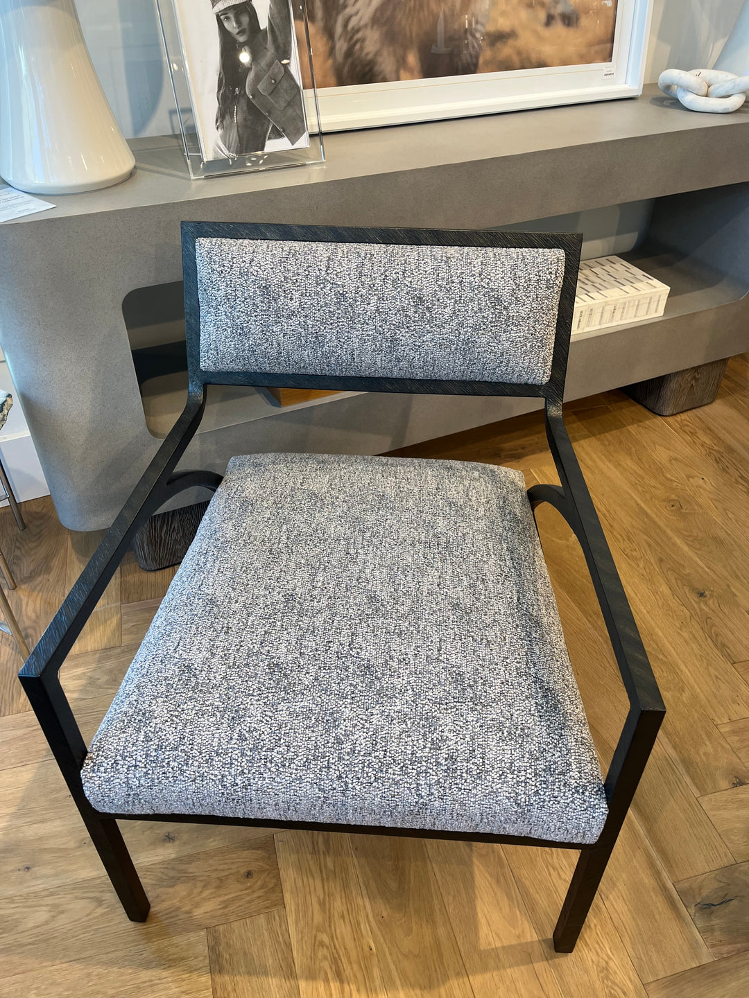 CHAIR FABRIC WITH CURVED IRON FRAME #70498