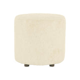 OTTOMAN ROUND UPHOLSTERED FABRIC