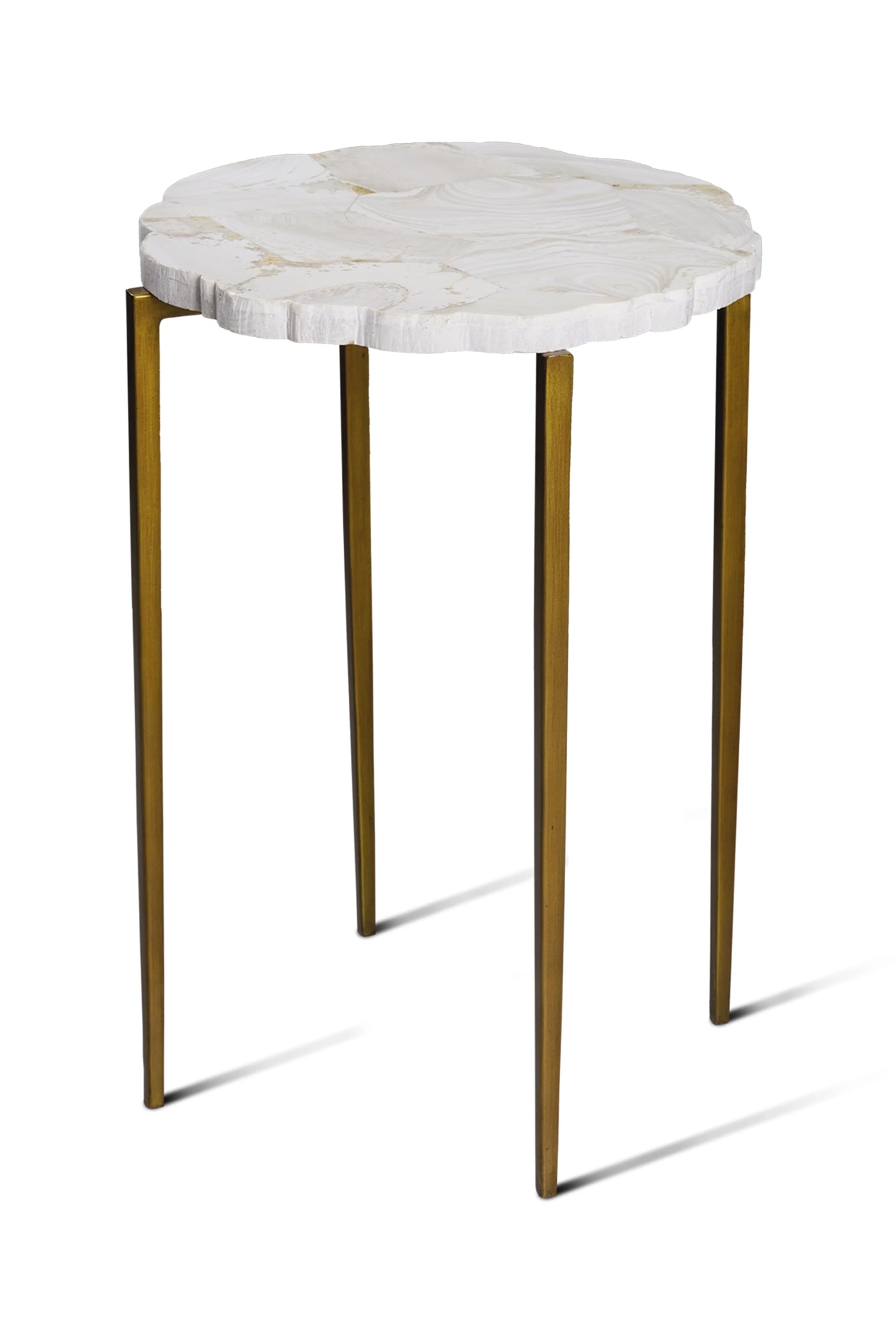 ACCENT TABLE FOSSIL TOP