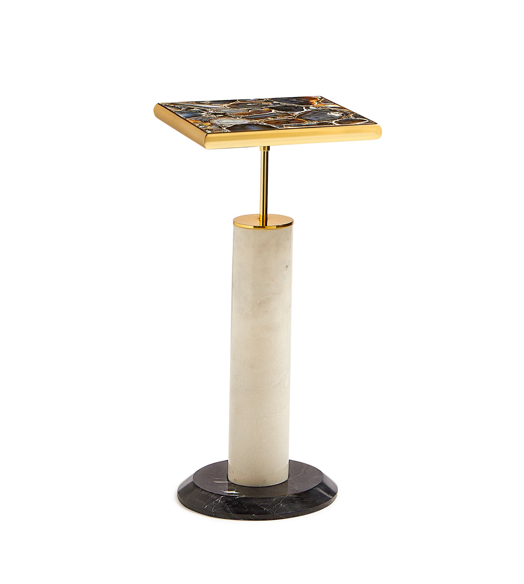 ACCENT TABLE SQUARE BLACK AGATE #70536