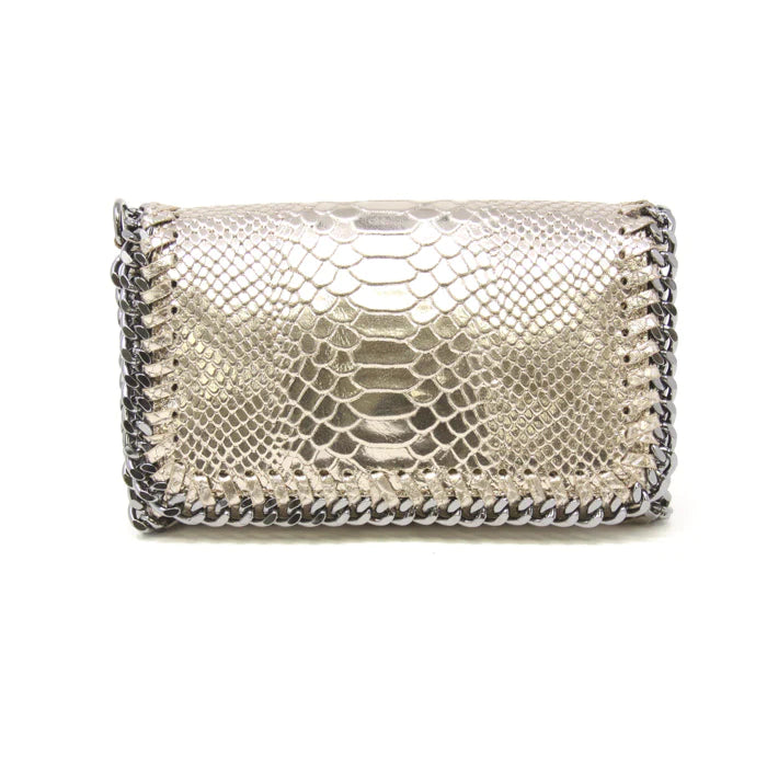 BAG CLUTCH LEATHER CROSSBODY BRONCE