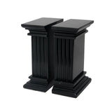 BOOKENDS JET BLACK MARBLE COLUMNS