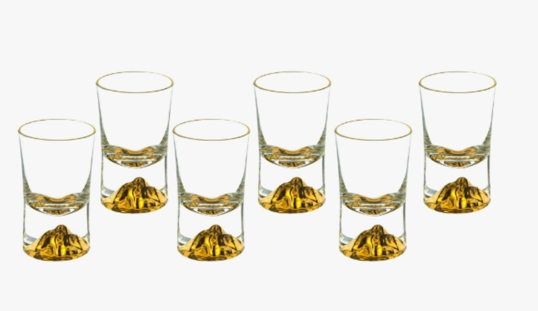 MINI SHOT GLASS GOLD NOVO CLEAR