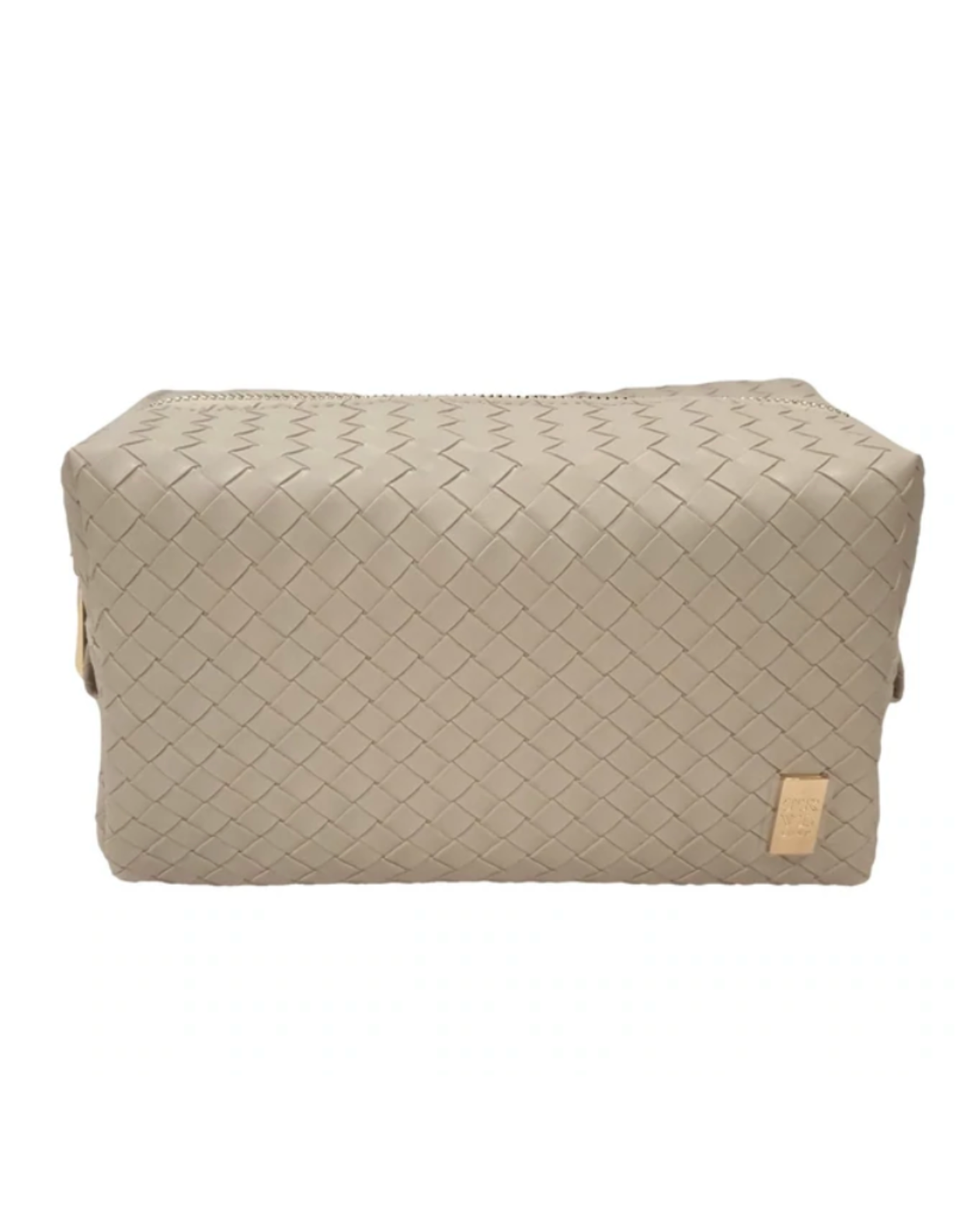 TOILETRY BAG DOME WOVEN BISQUE (Available in 2 Sizes)