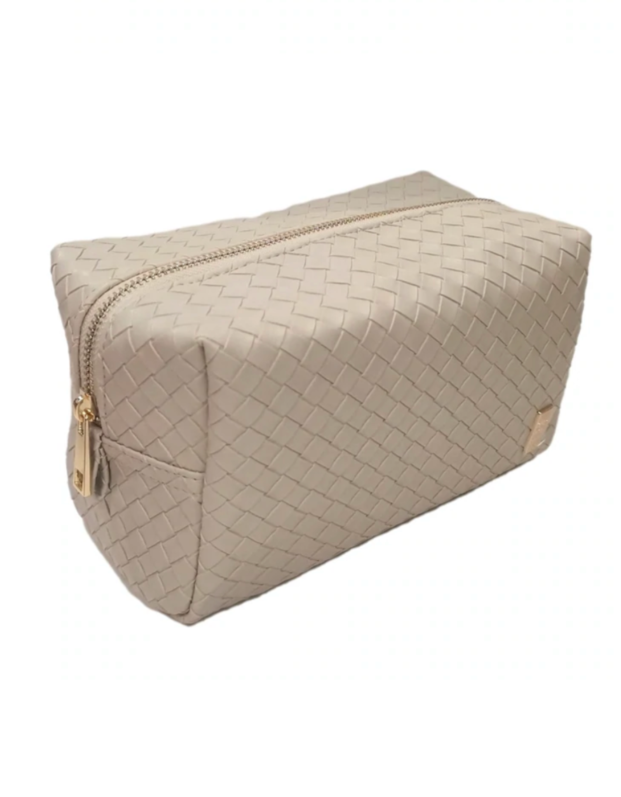 TOILETRY BAG DOME WOVEN BISQUE (Available in 2 Sizes)