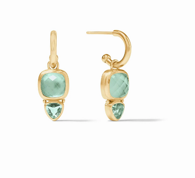 JULIE VOS EARRING DUO HOOP&CHARM (Available in Colors)