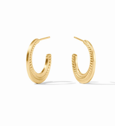 JULIE VOS EARRING HOOP NASSAU CRESCENT (Available in 2 Sizes)