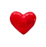 HEART CAPIZ SHELL RED