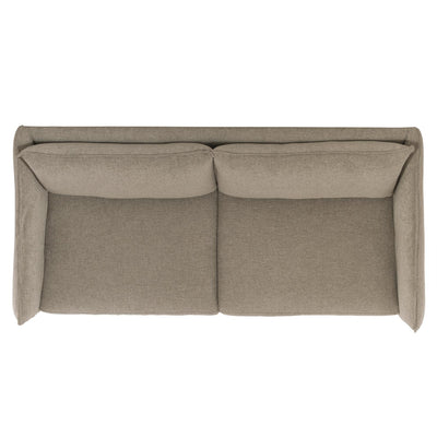 SOFA UPHOLSTERED 2-OVER-2 CURVED ARMS