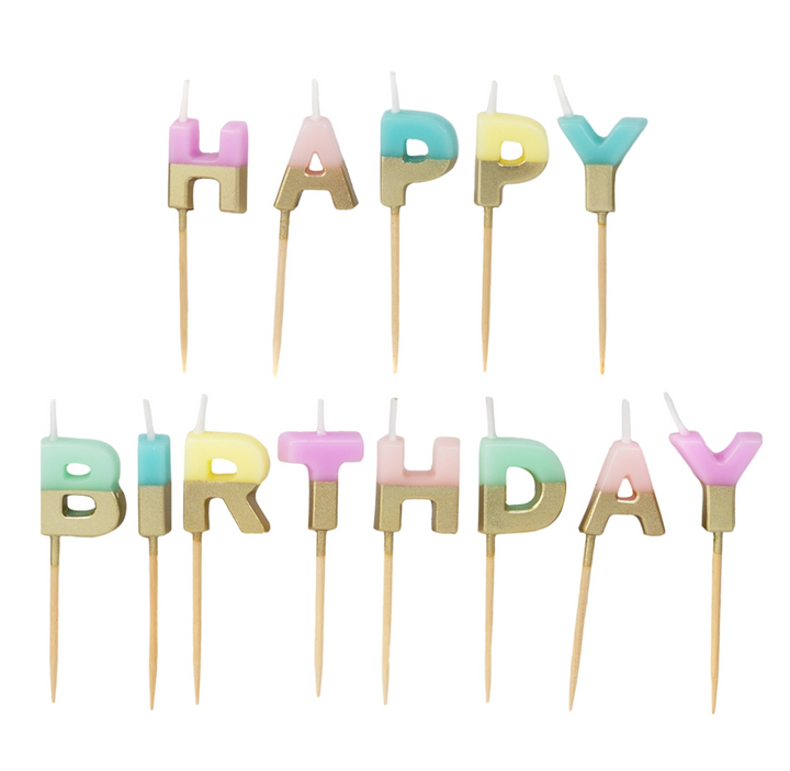 CANDLES PASTEL HAPPY BIRTHDAY #70763